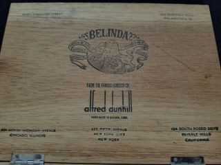 Vintage Belinda Alfred Dunhill Seleccion Suprema No.  5 Empty Wooden Cigar Box 7