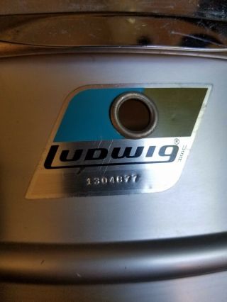 Ludwig Acrolite Vintage Snare Drum 6.  5x14 inch 1970s with Stand,  Case & 4
