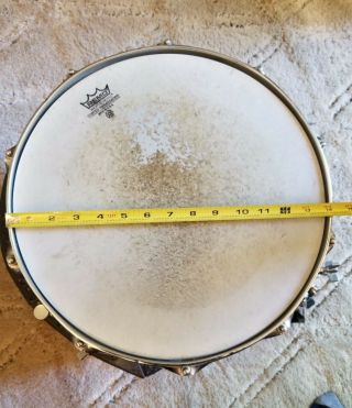 Ludwig Acrolite Vintage Snare Drum 6.  5x14 inch 1970s with Stand,  Case & 9