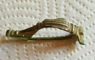 Ancient Roman Silver Fibula Brooch