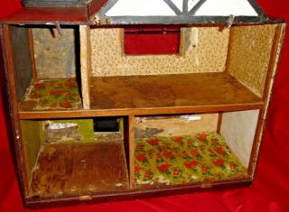 Antique Or Old Wood Dollhouse Doll House - 23 3/4 