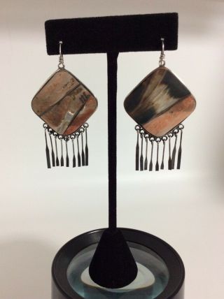 Consuelo Campos Earrings - Southwestern Multi - Shell Assemblage 1991 Signed
