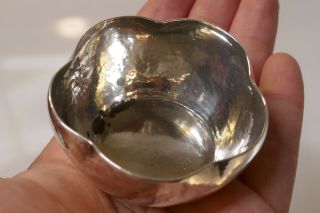 Antique Arts & Crafts Kalo Sterling Silver Hand Hammered Salt/Nut Bowl 3