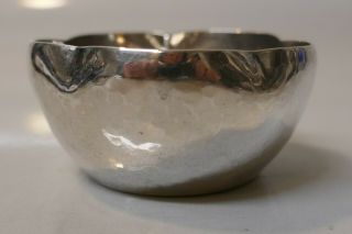 Antique Arts & Crafts Kalo Sterling Silver Hand Hammered Salt/Nut Bowl 7