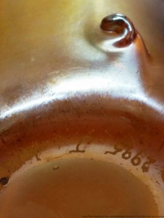 Antique Louis Comfort LC Tiffany 2995 J Favrille Art Glass Aurene Vase 6in 7