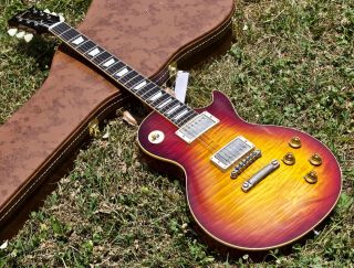 2018 Gibson Les Paul 1959 Reissue Brazilian Rosewood Board Vintage Cherry Burst 10