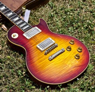 2018 Gibson Les Paul 1959 Reissue Brazilian Rosewood Board Vintage Cherry Burst 3