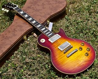 2018 Gibson Les Paul 1959 Reissue Brazilian Rosewood Board Vintage Cherry Burst 4