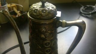 Antique Sterling Silver Coffee Pot 8 - 3/4 