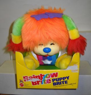 5362 Rare Nrfb Vintage Mattel Rainbow Brite Puppy Brite Plush Dog