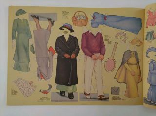 Vintage 1937 Paper Doll Family Queen Holden Uncut Paper Doll Book 1930s 5
