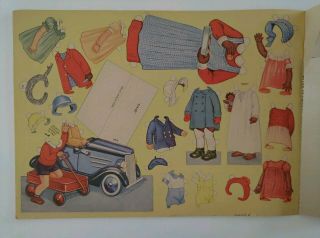 Vintage 1937 Paper Doll Family Queen Holden Uncut Paper Doll Book 1930s 7