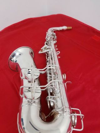 Conn 6M Naked Lady,  1950 Vintage,  Alto Saxophone,  Silver,  Fully Restored 3