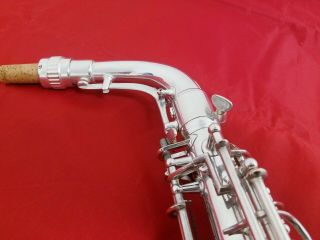 Conn 6M Naked Lady,  1950 Vintage,  Alto Saxophone,  Silver,  Fully Restored 8