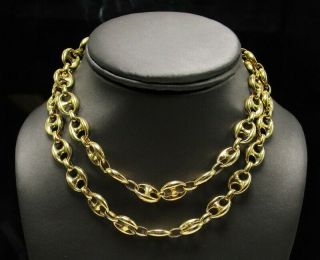Estate Vintage 14k 14kt Karat Yellow Gold 30 " Fancy Chain Necklace 43.  2 Gram