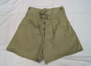 Ww2 British Canadian Made Tropical Shorts 1942 Dated Size 7