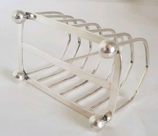 Edwardian sterling silver toast rack.  Sheffield 1914.  By Hawksworth Eyre & Co 4