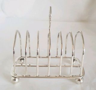 Edwardian sterling silver toast rack.  Sheffield 1914.  By Hawksworth Eyre & Co 7