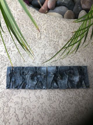 Ww2 - Vintage Lead Mold - With 3 Soldiers - One With Hand Grenade