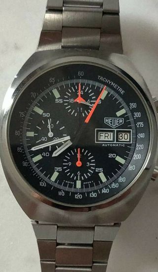 Heuer Lemania 5100 Automatic Chronograph 510.  500 Vintage Watch 9