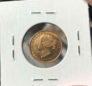 Rare 1880 Newfoundland $2 Gold AU small bend A509 3