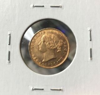 Rare 1880 Newfoundland $2 Gold AU small bend A509 5