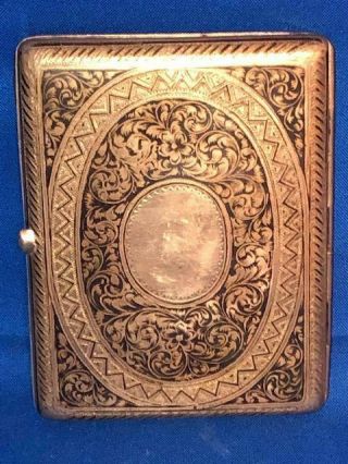 Antique Russian Silver 84 Cigarette Case Holder 5