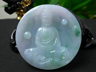 100 natural jade A goods hand - carved Guanyin Pendant 801 3