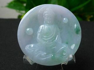 100 natural jade A goods hand - carved Guanyin Pendant 801 4