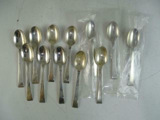 Vintage Sterling Silver International Continental Demitasse Spoon Set X12 203.  5g