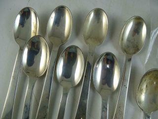 Vintage Sterling Silver International Continental Demitasse Spoon Set x12 203.  5g 2