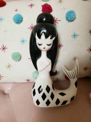 Vintage Rune Naito Kitschy Mermaid/ kitsch figure / figurine Japan/ porcelain 9