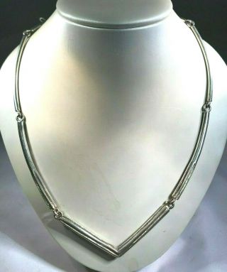 Georg Jensen Rare Vintage Sterling Silver Necklace,  17 ",  41.  4 Grams