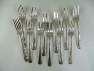 Vintage Sterling Silver Towle Candlelight Salad Fork Set X12 436.  4 Grams Antique