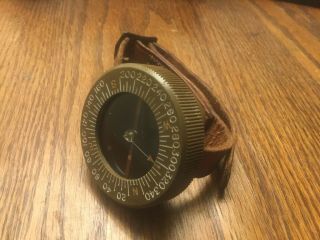 Wwii U.  S.  Army Wrist Compass,  Olive Drab Plastic,  Superior Magneto Corp.