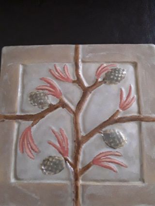 6x6 Arts & Crafts Craftsman Tile Pine Tree By Stone Hollow Tile
