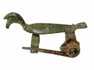 Roman Period Compact Zoomorphic Fibula,  Bird Shape,  Very Rare,