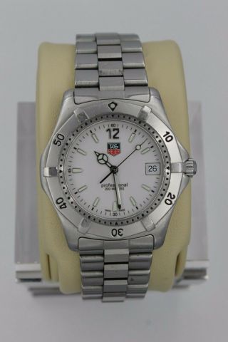 Tag Heuer 2000 WK1111.  BA0317 SS PROFESSIONAL Watch Mens White Crystal 200M 2