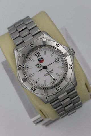 Tag Heuer 2000 WK1111.  BA0317 SS PROFESSIONAL Watch Mens White Crystal 200M 4