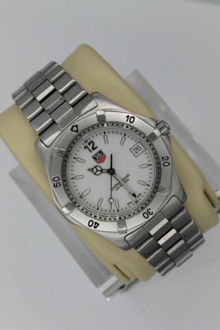 Tag Heuer 2000 WK1111.  BA0317 SS PROFESSIONAL Watch Mens White Crystal 200M 6