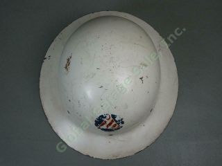 WWII War US United States Office Civil Defense Steel Air Raid Warden Helmet NR 5
