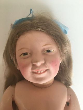 Rare 17 " Schoenhut Character Doll With Open Smiling Mouth