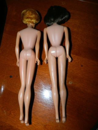 Vintage 1965 American Girl Long Hair Barbie Brunette Bend leg Plus Bubble Cut w/ 7