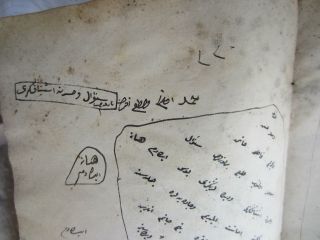 antique Arabic manuscript 22 pages ₪₪₪ rare diagonal manuscript 6