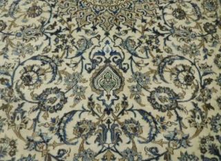 8x11’ Antique Hand Knotted WOOL AND SILK NAIN Habibiyan Style Rug 5
