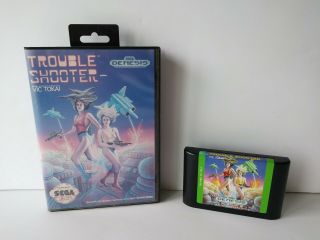 Vintage 1991 Trouble Shooter Sega Genesis Video Game Very Rare Shmup