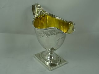 Vintage,  George Iii Solid Silver Milk Jug,  1792,  200gm