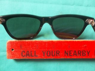 1960 ' s JFK American Optical SARATOGA sunglasses true color CN 25T - 49 exc cond 9