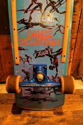 Vintage Powell Peralta Lance Mountain Skateboard Cross Bones Venture Trucks RARE 4