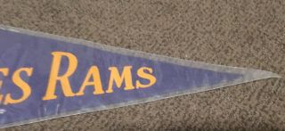 Vintage 1940 ' s LOS ANGELES RAMS Full - Size Pennant Very Rare & 4